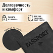 Обложка для паспорта "Passport Map", мягкая экокожа, графитовая, STAFF, 238875