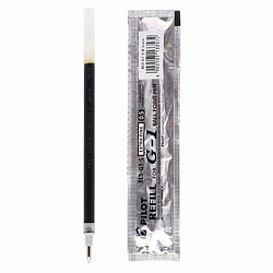 Стержень гелевый PILOT, 128 мм, ЧЕРНЫЙ, узел 0,5 мм, линия письма 0,25 мм, BLS-G1-5