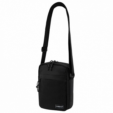 Сумка на плечо HEIKKI COMPACT (ХЕЙКИ), два кармана, черная, 22х17х6 см, 272630