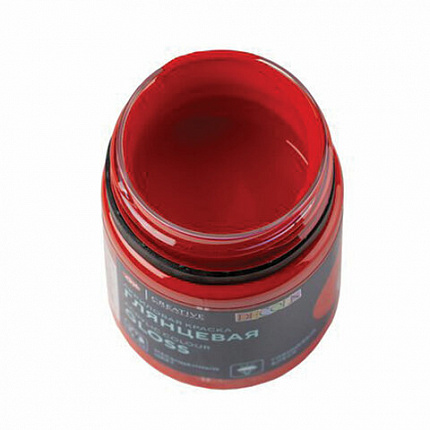 Краска акриловая глянцевая "Декола", банка 50 мл, красная, Невская Палитра, 2928331