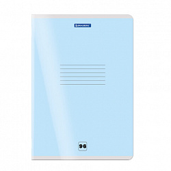 Тетрадь пластиковая обложка (прозрачная) А4, 96 листов, скоба, клетка, BRAUBERG "Smart Cover", АССОРТИ (микс в спайке), 405042