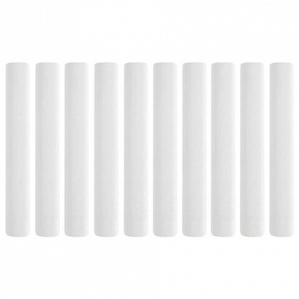 Мел белый BRAUBERG "АКАДЕМИЯ" (АЛГЕМ), КОМПЛЕКТ 10 штук, круглый, мягкий, 271147