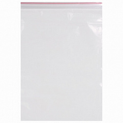 Пакеты с замком ZIP LOCK "зиплок", комплект 100 шт., 200х250 мм, ПВД, толщина 40 микрон, BRAUBERG, 606215