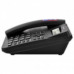 Телефон TEXET TX-264, АОН, спикерфон, тональный / импульсный режим, часы / будильник, SOS, повтор, черный, 127218