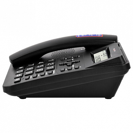 Телефон TEXET TX-264, АОН, спикерфон, тон/импульсный режим, часы/будильник, SOS, повтор, черный, 127218
