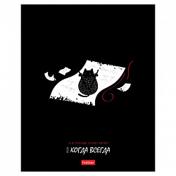 Тетрадь обложка пластик, А5 48л. скоба, клетка, HATBER, "Кот-самурай" (микс в спайке), 091461, 48Т5В1пл