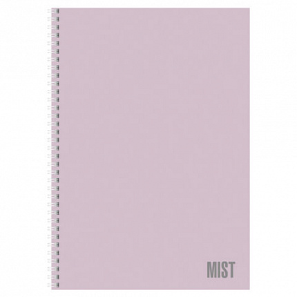 Тетрадь А4 80 л,. HATBER, гребень, клетка, Soft-touch ламинация, "Mist" (микс в спайке), 090095, 80Т4лВ1гр