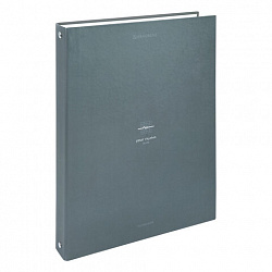 Тетрадь на кольцах БОЛЬШАЯ А4, 220х305 мм, 100 л., твердый картон, клетка, BRAUBERG, "Rhythm", 405407