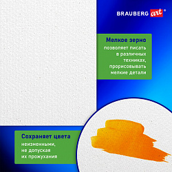 Холст 3D на подрамнике BRAUBERG ART CLASSIC 20х20 см, 440 г/м2, грунт, 100% хлопок мелкое зерно, 191661