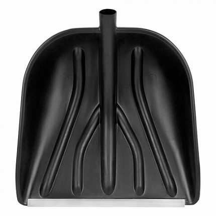 Лопата снеговая 40х39 см БЕЗ ЧЕРЕНКА "КУПЕЦ" с планкой, прочная, применяется для зерна, керамзита, щебня, ГРАНДМАСТЕР, 700336