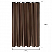 Шторка для ванной ПОЛИЭСТЕР, 180х200 см, кольца в комплекте, КОРИЧНЕВЫЙ БРИЛЛИАНТ, PRIMILA (ПРИМИЛА), 700097