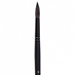 Кисть художественная проф. BRAUBERG ART CLASSIC, белка, круглая, № 8, длинная ручка, 200905