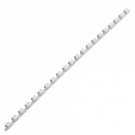 Пружины пластиковые для переплета, КОМПЛЕКТ 100 штук, 8 мм (для сшивания 21-40 листов), белые, BRAUBERG, 530810