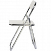 Стул складной глянцевый белый BRABIX "Style CF-015", хромированный каркас, пластик, 533249