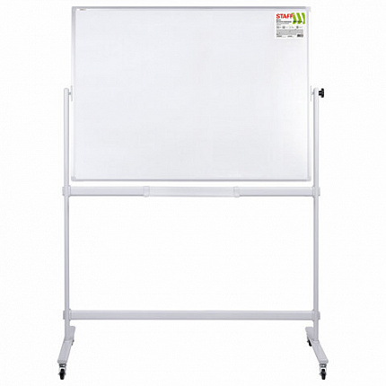Доска магнитно-маркерная НА СТЕНДЕ 100х150 см, 2-сторонняя, STAFF, 238012