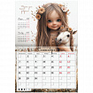 Календарь-планер настенный перекидной на 2026 г., BRAUBERG, 12 листов, 29,5х21,3 см, "Sweet pony", 116948
