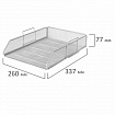 Лоток горизонтальный металлический для бумаг BRAUBERG "Germanium", А4 (260х337х77 мм), серебристый, 231955