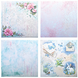 Бумага для скрапбукинга 30х30 см "Весна", двусторонняя, 12 листов, 180 г/м2, ОСТРОВ СОКРОВИЩ, 665439