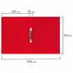 Папка на 2 кольцах А4 BRAUBERG UNIVERSAL, 25 мм, красная, до 170 листов, 0,5 мм, 273032