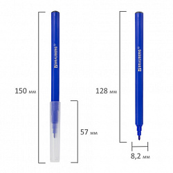 Фломастеры в тубе классические 24 цвета, вентилируемый колпачок, BRAUBERG "PREMIUM", 152199