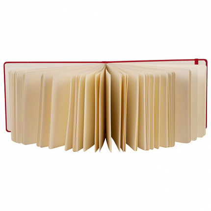 Скетчбук, слоновая кость 140 г/м2 210х148 мм, 80 л., КОЖЗАМ, резинка, BRAUBERG ART CLASSIC, красный, 113197