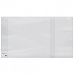 Обложка ПВХ со штрихкодом для учебников Биология, Экономика, Букварь, ПЛОТНАЯ, 120 мкм, 255х490 мм, универсал., прозрачная, ПИФАГОР, 227487