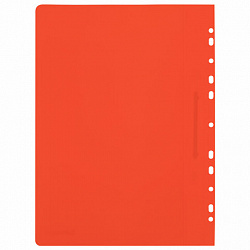 Скоросшиватель пластиковый с перфорацией BRAUBERG EXTRA, А4, 140/180 мкм, красный, 272898