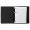 Тетрадь на кольцах А5 (180х220 мм), 80 листов, обложка ПВХ, клетка, BRAUBERG, черный, 403909