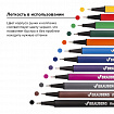 Набор капиллярных ручек (линеров) BRAUBERG 12 шт., АССОРТИ, "Aero", трехгранные, металлический наконечник, линия письма 0,4 мм, 141525