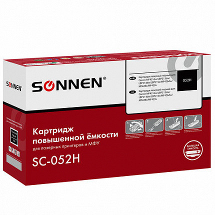 Картридж лазерный SONNEN (SC-052H) для CANON MF421dw/426dw/428x/LBP212dw/214dw, ресурс 9200 стр., 364089