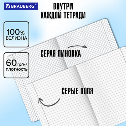 Тетради предметные, КОМПЛЕКТ 12 ПРЕДМЕТОВ, 48 л., SoftTouch, BRAUBERG "VINTAGE", 405183