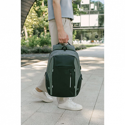 Рюкзак HEIKKI OUTLOOK (ХЕЙКИ) универсальный, отделение для ноутбука, серый, 44x31x17 см, 273890