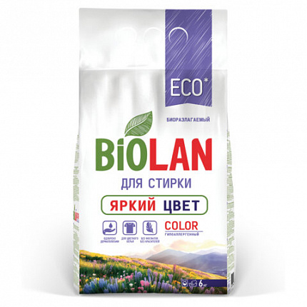 Стиральный порошок-автомат 6 кг, БИОЛАН Color (Нэфис Косметикс), 714-4, 108-4