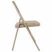 Стулья складные BRABIX "Golf Plus CF-003" КОМФОРТ, КОМПЛЕКТ 4шт., бежевый каркас, кожзам бежевый, 533033