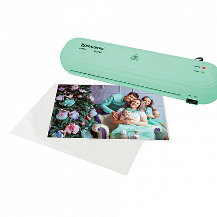 Ламинатор BRAUBERG ULTRA PM235M, МЯТНЫЙ, формат A4, толщина пленки 60-150 мкм, скорость 30 см/мин, 532185