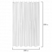 Шторка для ванной EVA, 180х200 см, кольца в комплекте, БЕЛЫЕ ЛИНИИ, PRIMILA (ПРИМИЛА), 700105