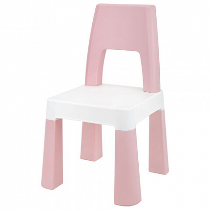 Стол детский + стул BRABIX KIDS CS-003, 2-7 лет, пластик белый + розовый, 533291