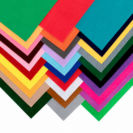 Фетр мягкий А4, 1 мм, 30 листов, 30 цветов, плотность 160 г/м2, ОСТРОВ СОКРОВИЩ, 665472