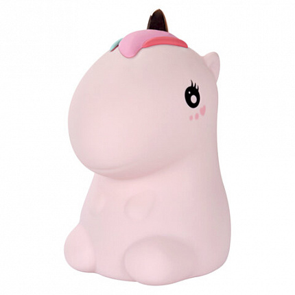 Ночник силиконовый LED "Единорог" 101x120x173мм, белый свет/RGB, таймер, USB, аккумулятор 1200 мАч, DASWERK, 238941