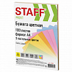Бумага цветная STAFF, А4, 80 г/м2, 100 л., (5 цветов х 20 л.), пастель, для офиса и дома, 110889