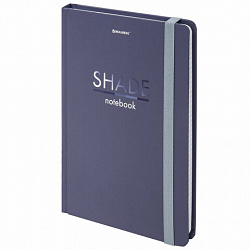 Блокнот с резинкой в клетку 96 л., А5, 145х203 мм, твердая обложка, BRAUBERG, "Shade", 113725