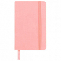 Скетчбук, слоновая кость 140 г/м2 90х140 мм, 80 л., КОЖЗАМ, резинка, BRAUBERG ART CLASSIC, пастель розовый, 116874