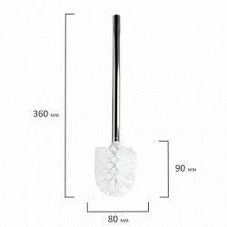 Ершик для унитаза без подставки, нержавеющая сталь, зеркальный, LAIMA, 601621