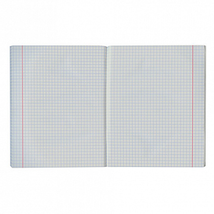 Тетрадь бумвинил А5, 96 л., скоба, офсет №2 ЭКОНОМ, клетка, с полями, STAFF, СИНИЙ, 402019