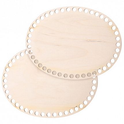 Донышки деревянные для вязания овальные, 2 шт., 20х15 см, BRAUBERG HOBBY, 665319