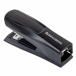 Степлер № 24/6, 26/6 BRAUBERG "SUPER", до 30 листов, черный, 272739