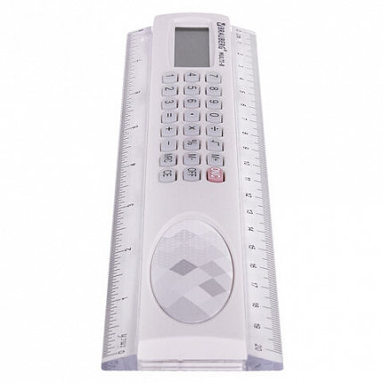 Линейка с калькулятором 20 см BRAUBERG MULTI-8 (53x210 мм), 8 разрядов, 250540