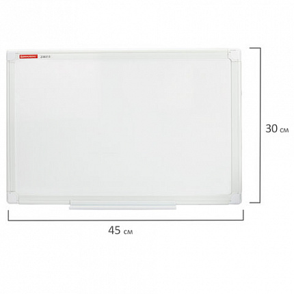 Доска магнитно-маркерная 30х45 см, ПВХ-рамка, BRAUBERG "Standard", 238313