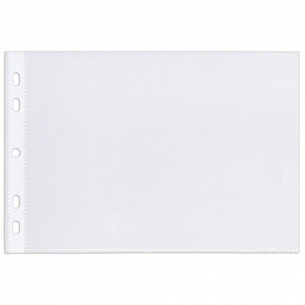 Папки-файлы МАЛОГО ФОРМАТА (148х210 мм), А5, ГОРИЗОНТАЛЬНЫЕ, КОМПЛЕКТ 100 шт., 35 мкм, BRAUBERG, 223085