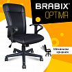 Кресло BRABIX "Optima MG-370", с подлокотниками, экокожа/ткань, черное, 531580